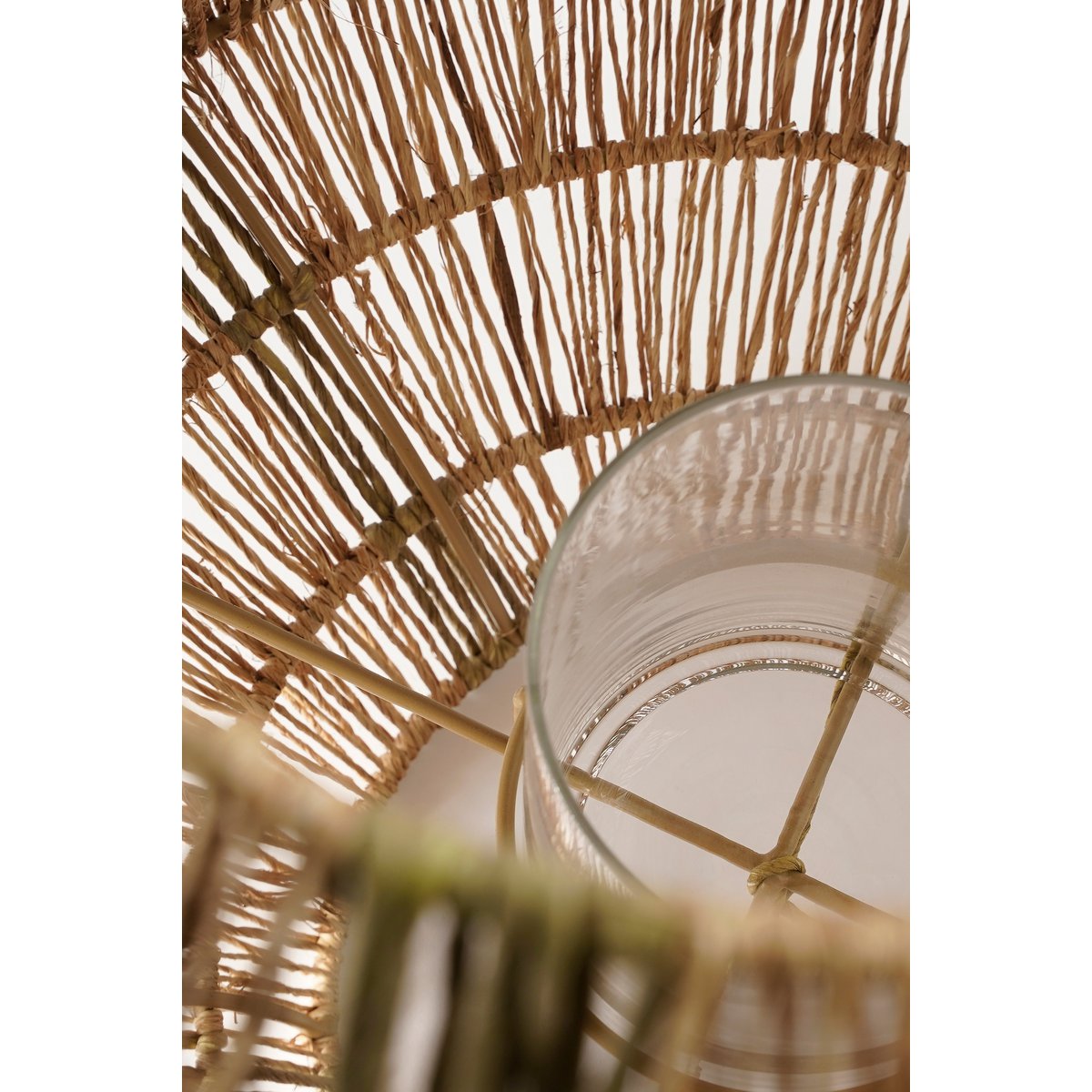 Mica Decorations - Liliano Lantaarn - H51 x Ø40 cm - Jute - Donkergroen