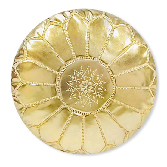 Poufs & Kissen - Marokkanischer Pouf - Gold - gefüllt geliefert