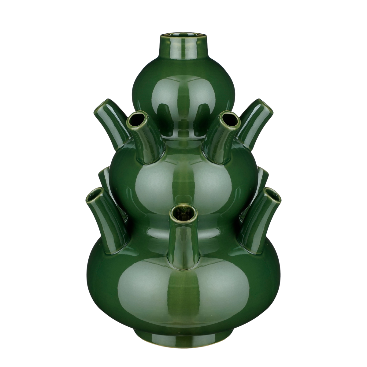 Mica Decorations - Marlijn Tulpenvaas - H46 x Ø28 cm - Keramiek - Groen