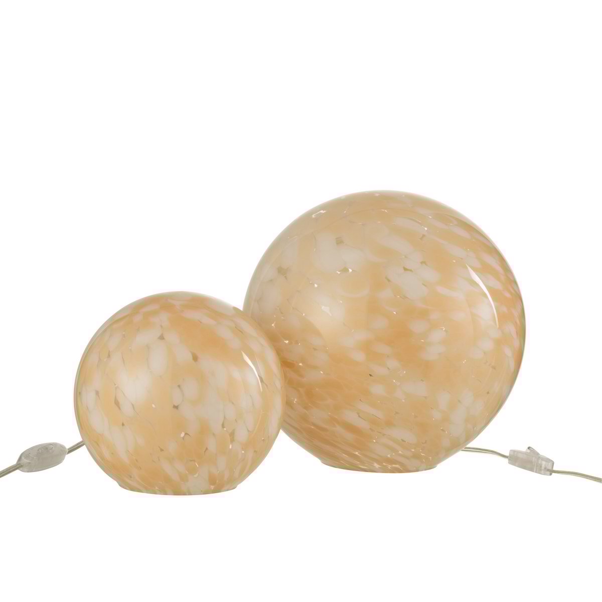 J-Line - Lamp Melissa Rond - Glas - Beige - Large