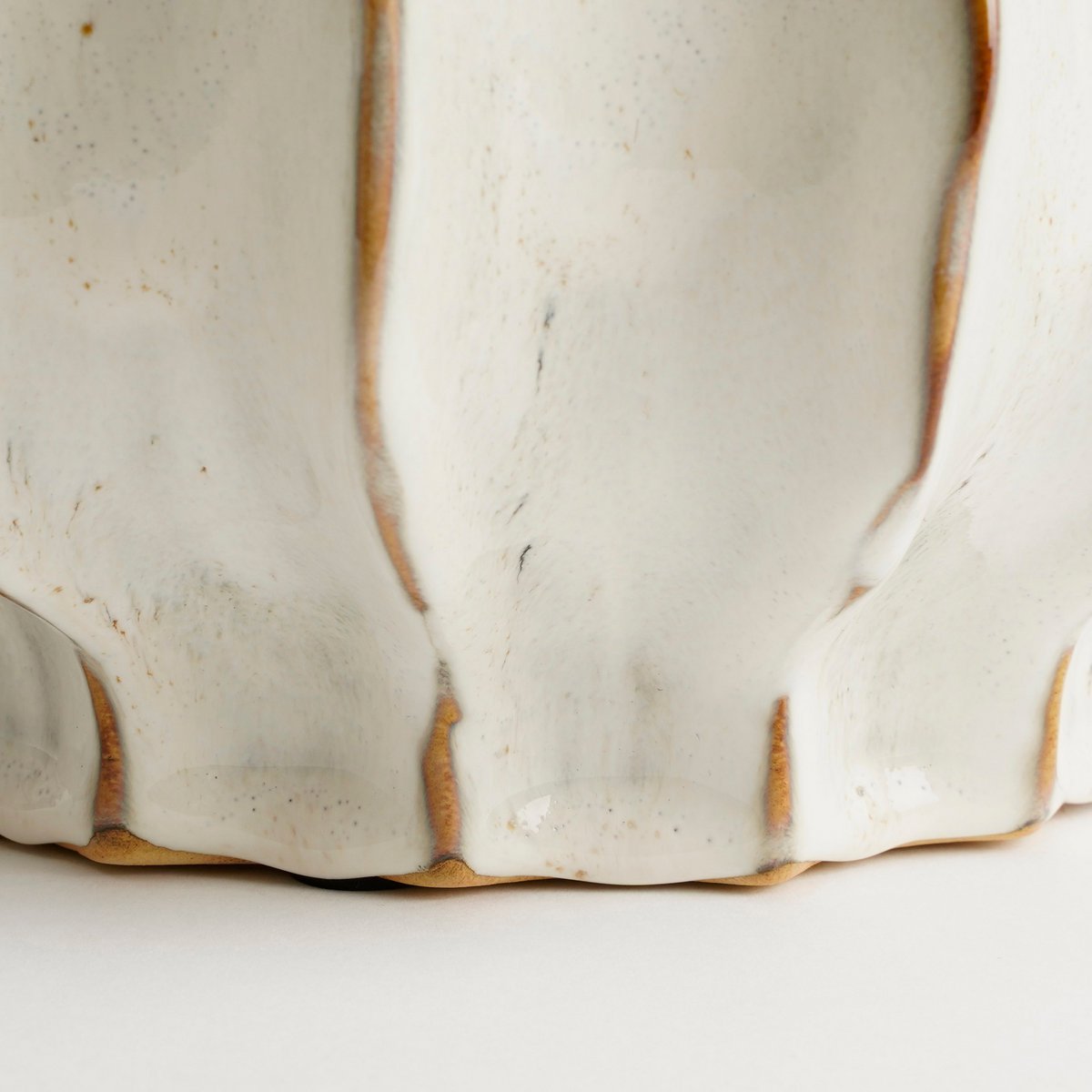 Glimmerdekorationen - Altea Vase - H35 x Ø33 cm - Keramik - gebrochenes Weiß