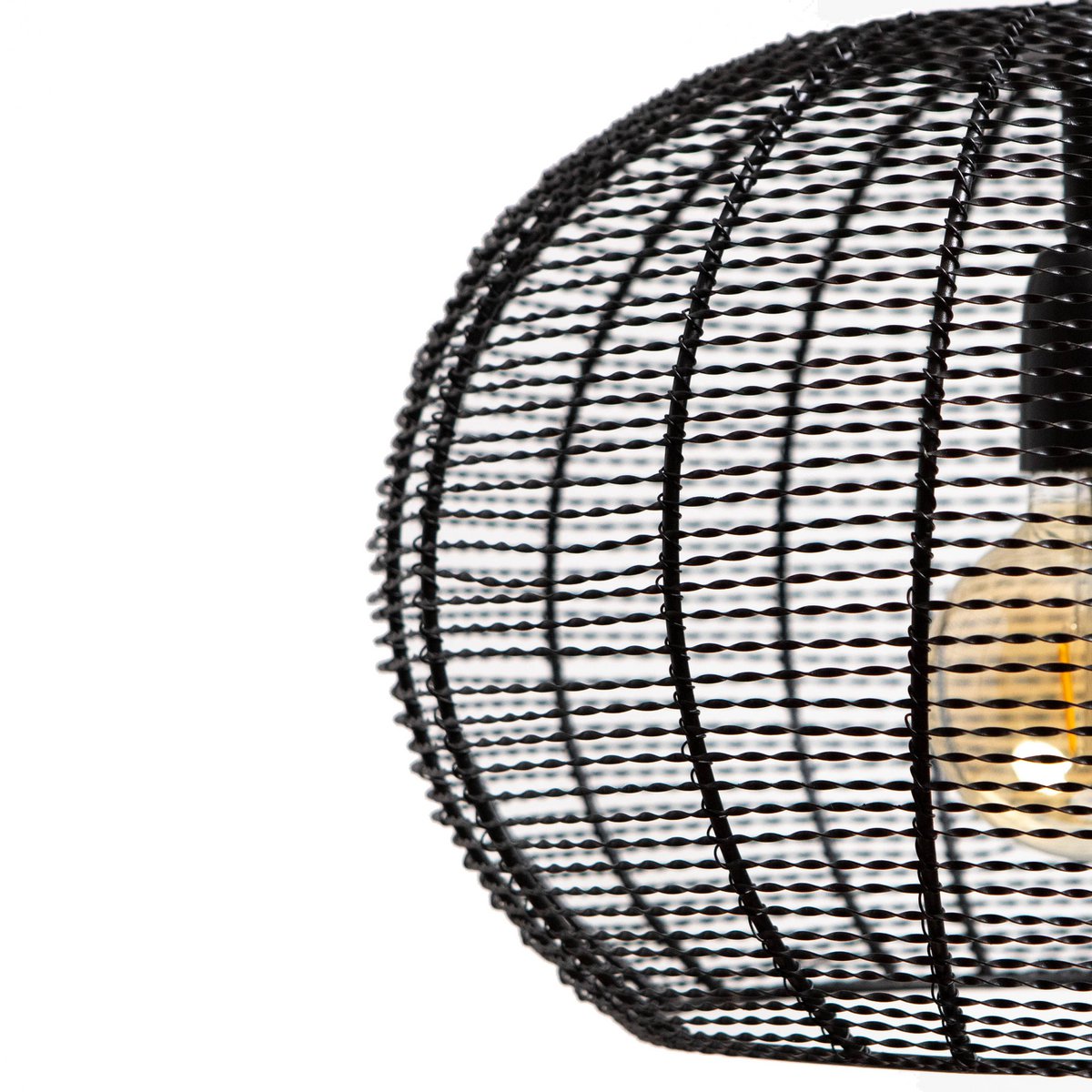 1304 Design - Hanglamp LUCAS mat zwart Ø50x38cm