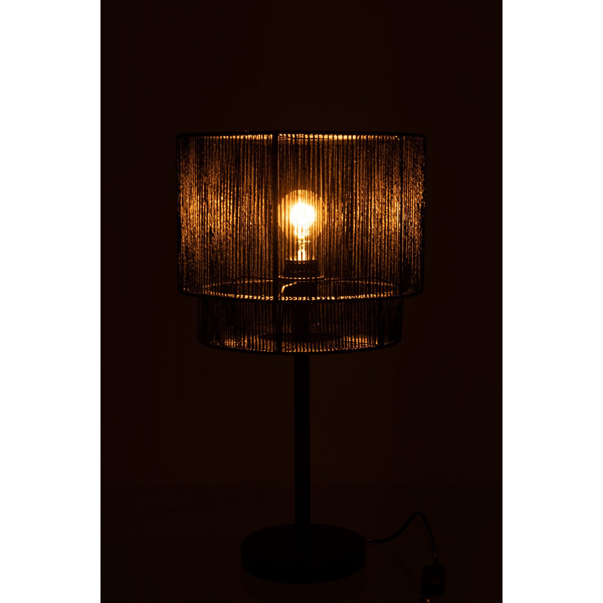 J-Line - Tischleuchte Paul - Metall - Schwarz