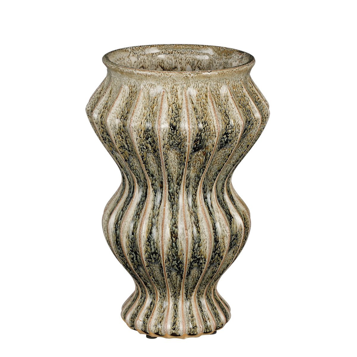Glimmerdekorationen - Pippa Vase - H32 x Ø21 cm - Keramik - Grün