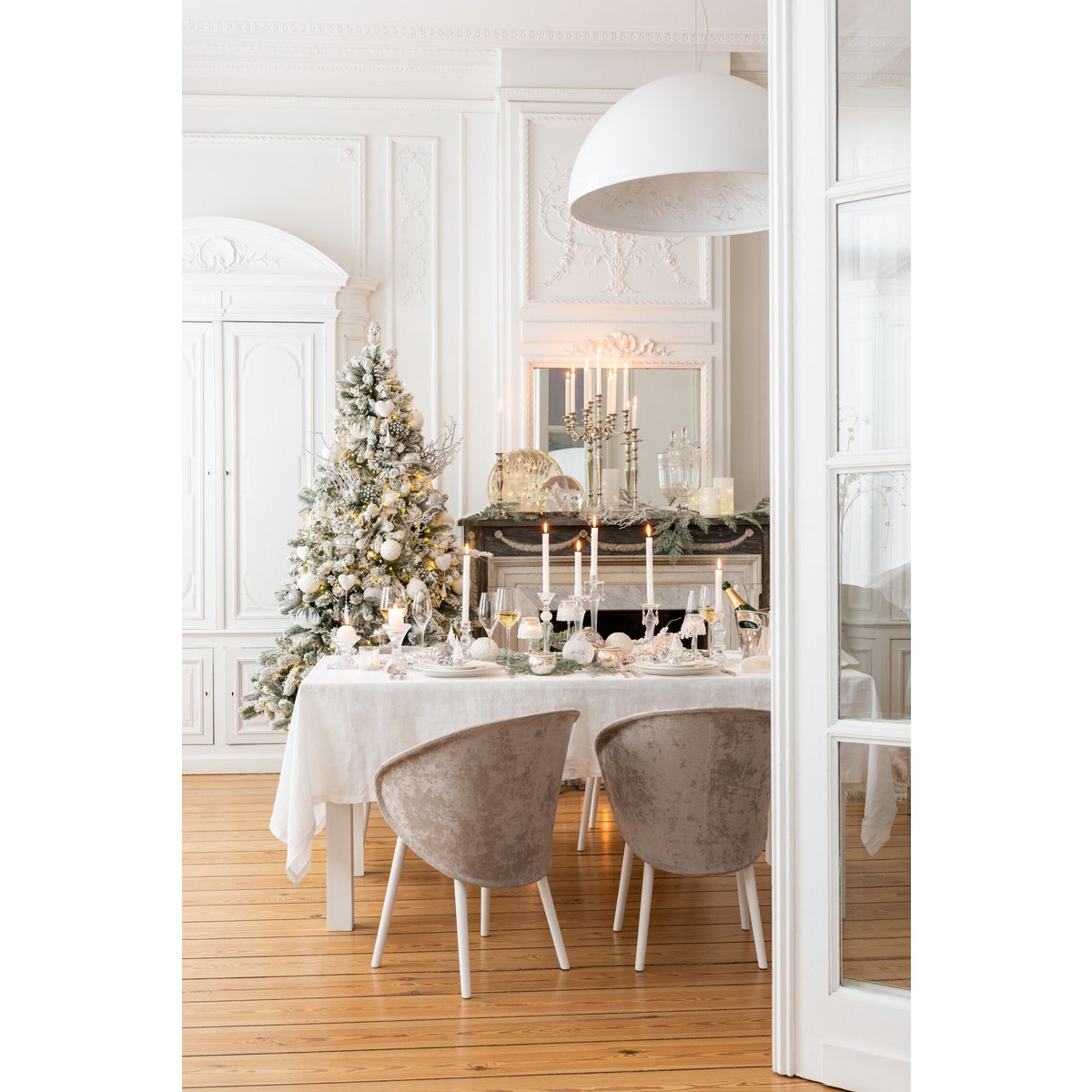 J-Line - Kandelaar Bol - Glas - Transparant - Large