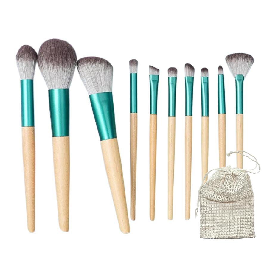 green-goose - Make Up Borstel Set met Zak - 10 Stuks