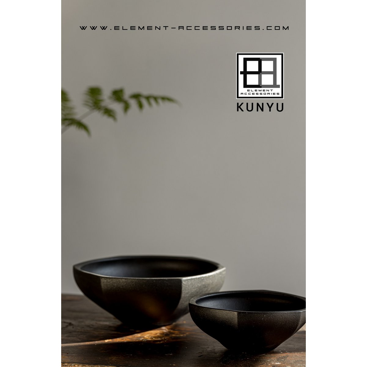 Element Accessories - Kom in moderne Aziatische stijl, hoogwaardig design en afwerking, KUNYU22ZW