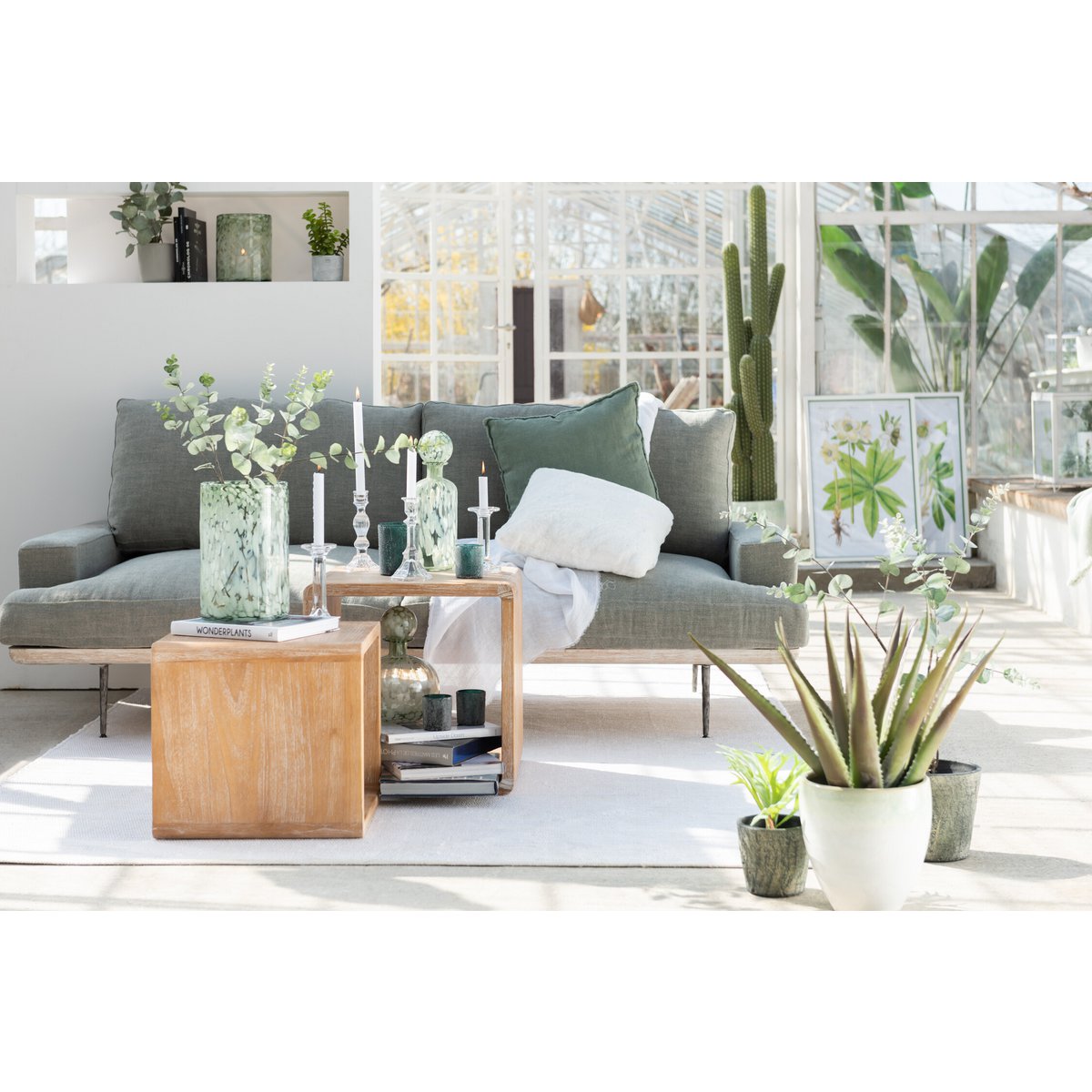 J-Line - Kandelaar Bol - Glas - Transparant - Large