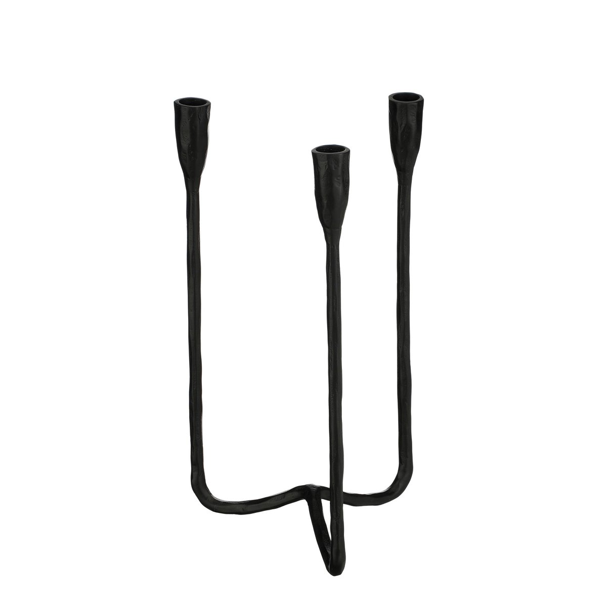 Mica Decorations – Christy Kerzenständer – L17 x B18 x H34 cm – Aluminium – Schwarz