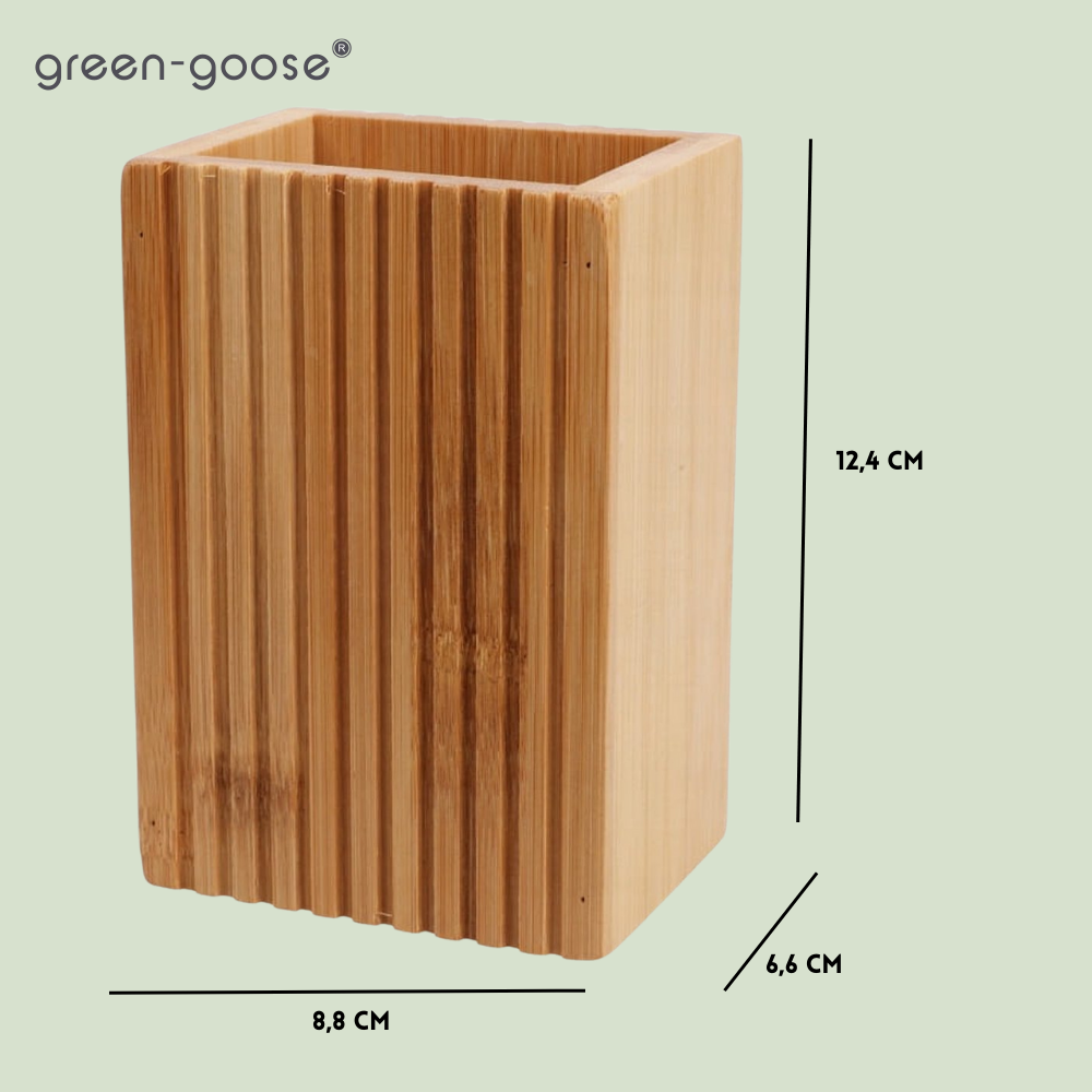 green-goose - Bamboe Tandenborstelhouder met 4 Castor Tandenborstels