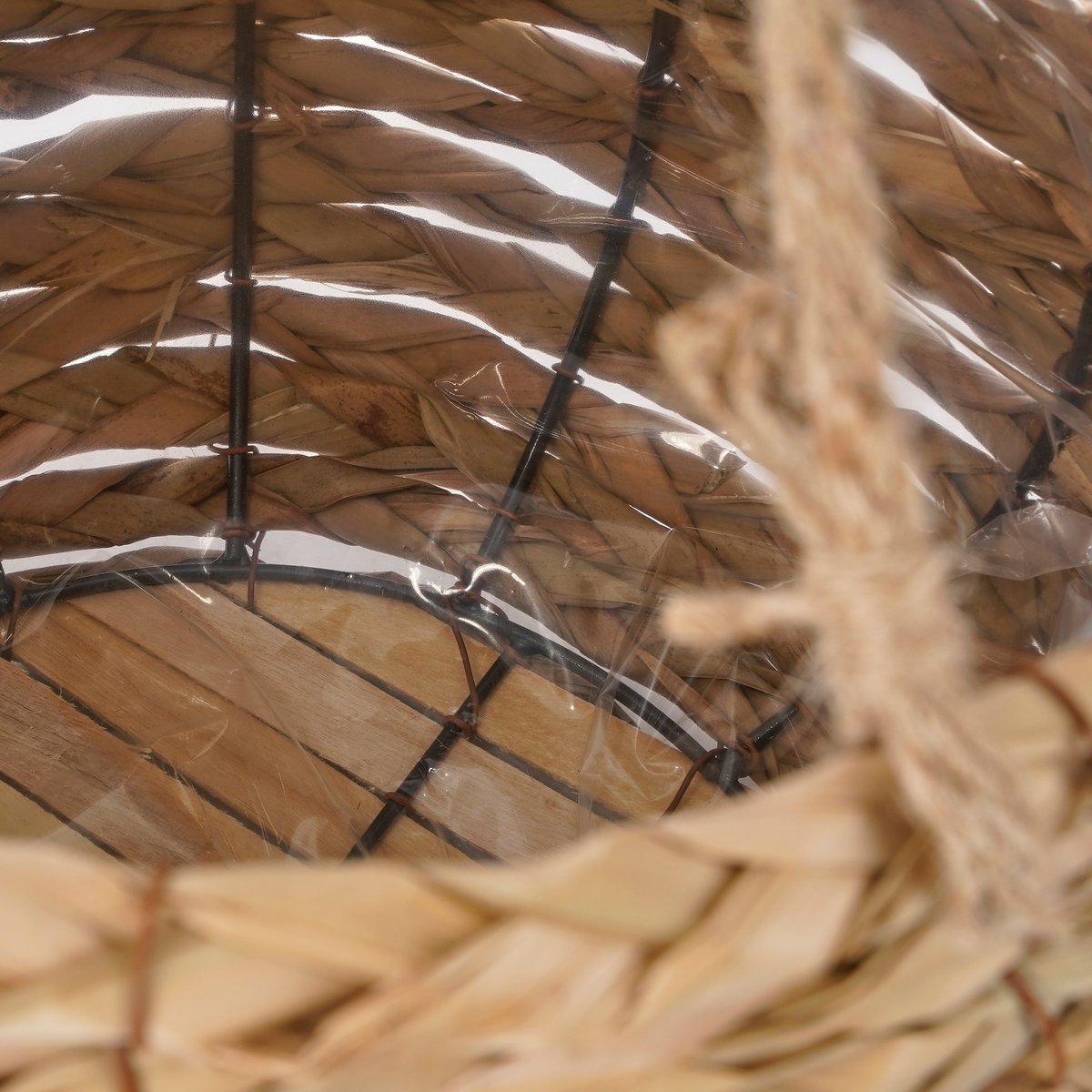 Mica Decorations - Avalon Hangpot - Set van 3 - H90 x Ø30 cm - Zeegras - Lichtbruin