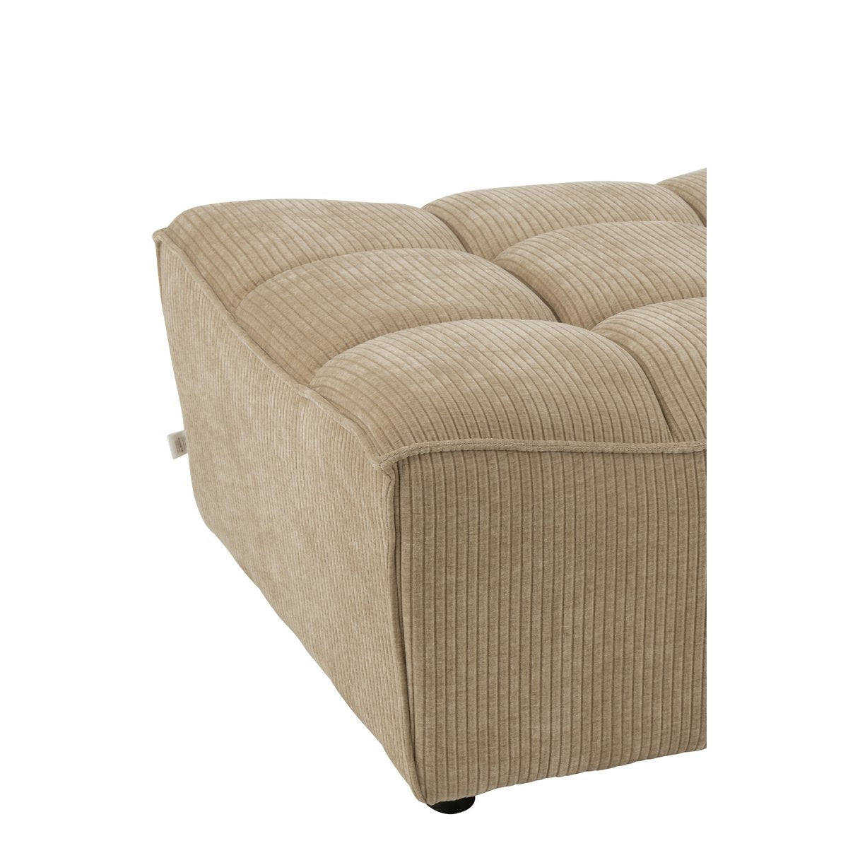 J-Line – Pouf Grid Pappelholz/Schaum Dunkelbeige