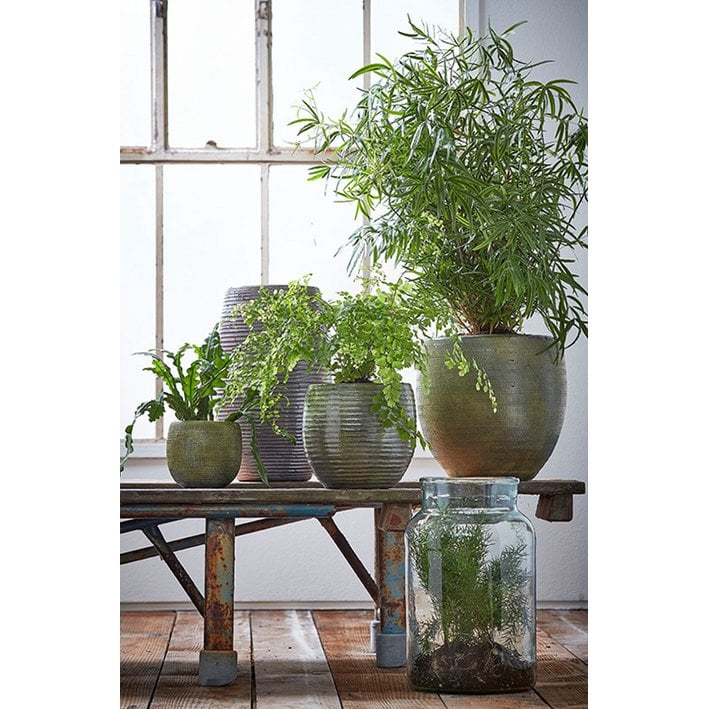 Glimmerdekorationen - Vienne Vase - H40 x Ø23 cm - Recyceltes Glas - Transparent