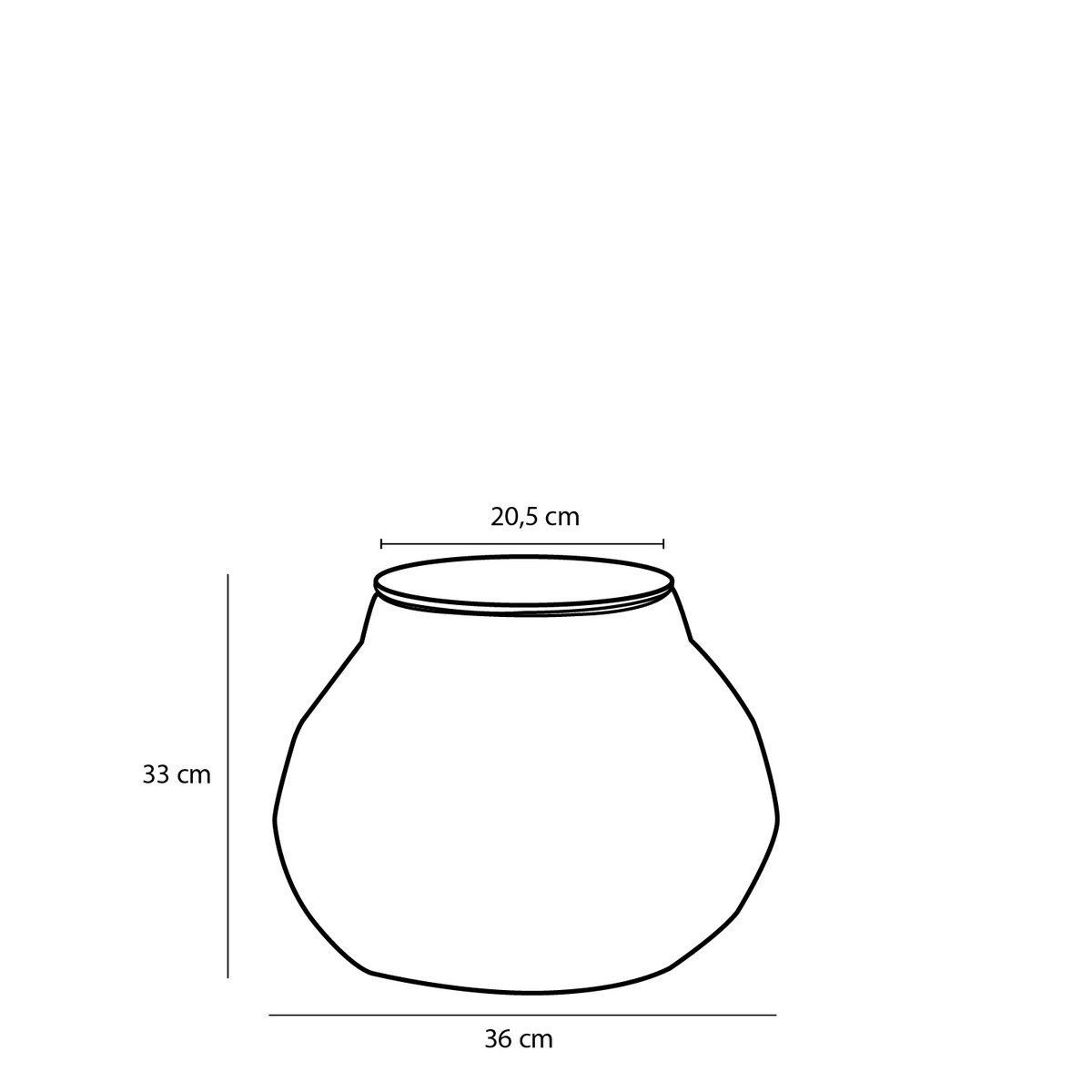 Glimmerdekorationen - Liliano Korb - 2er-Set - H48 x Ø50 cm - Jute - Schwarz