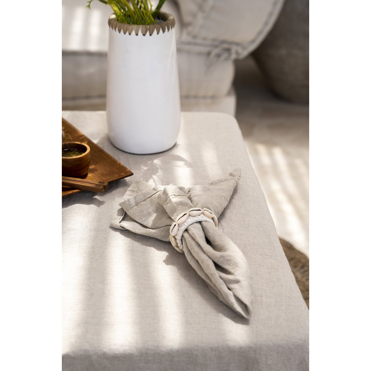 Bazar Bizar - Het linnen servet - Beige - Set van 4