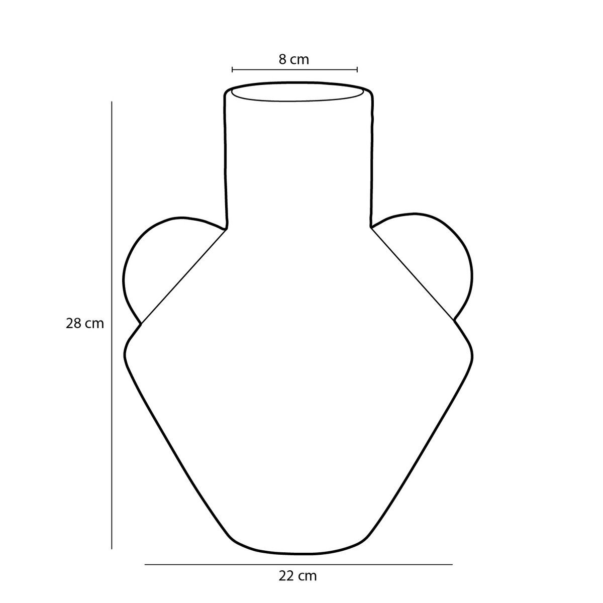 Glimmerdekorationen - Stratt Vase - H28 x Ø22 cm - Keramik - Grün
