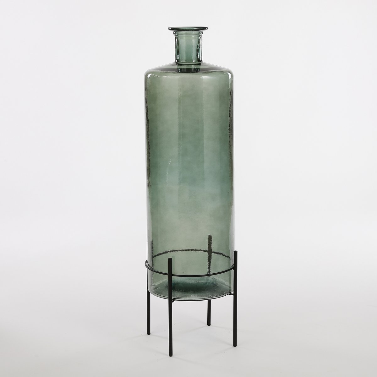 Mica Decorations - Guan Fles Vaas - H75 x Ø25 cm - Gerecycled Glas - Groen