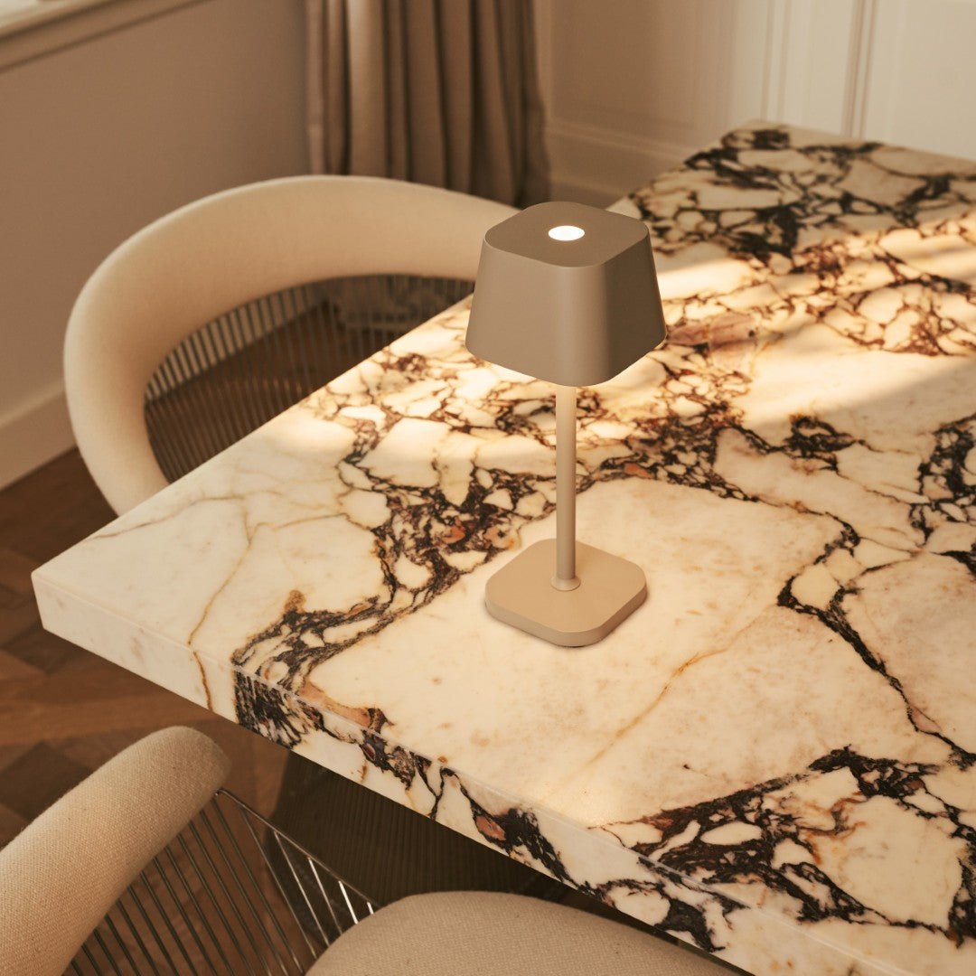 Tavellio-Amsterdam - Ava Shadow Gray - Oplaadbare tafellamp | Stijlvol, draadloos en dimbaar