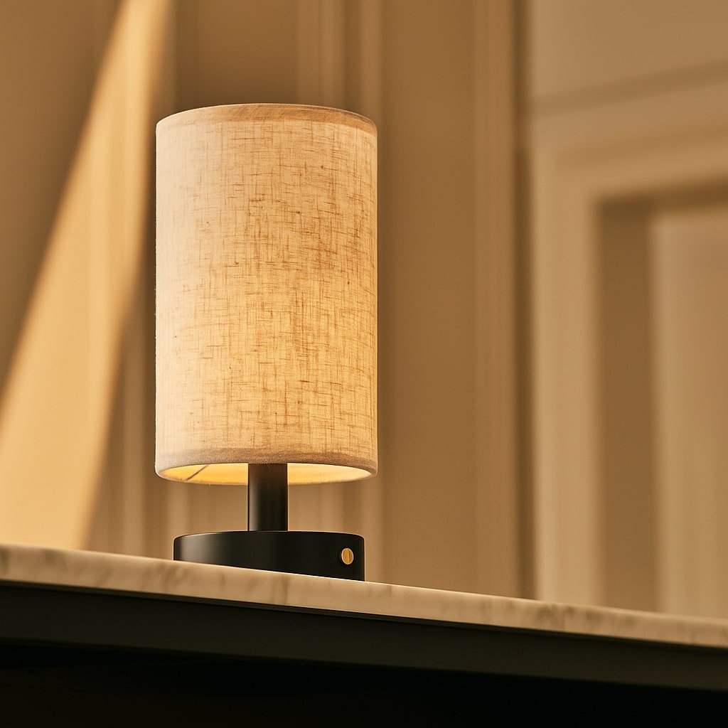 Tavellio-Amsterdam - Ben zwart houten tafellamp - Oplaadbaar en dimbaar