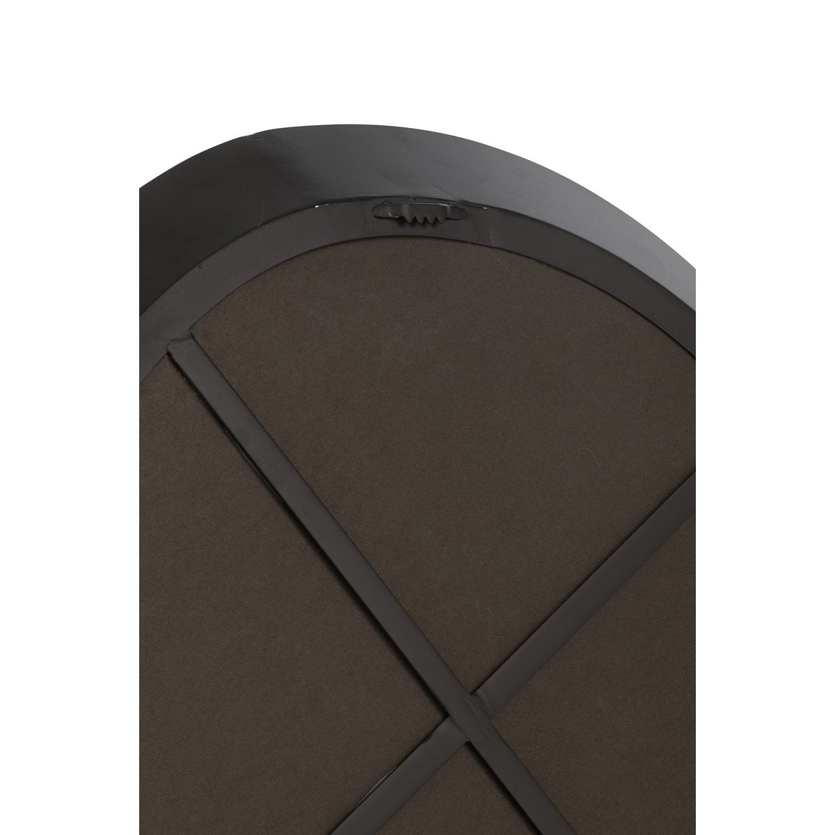 J-Line – Wandspiegel, rund, Metall/Glas, Schwarz, klein