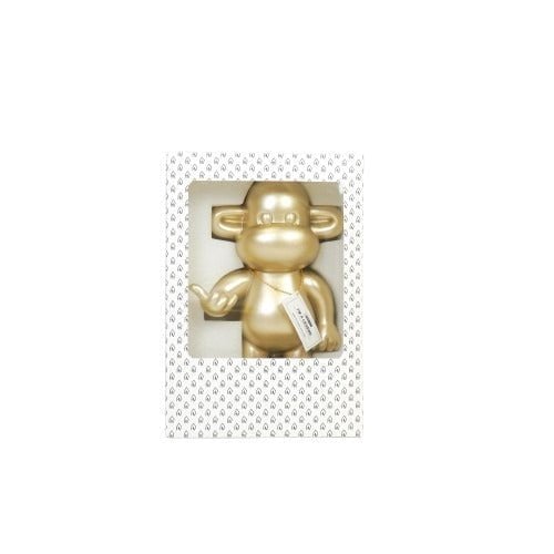 Housevitamin - Ornament - hang losse aap beeldje 'de legende' - polyresin - goud - 20,5x13,5x35cm