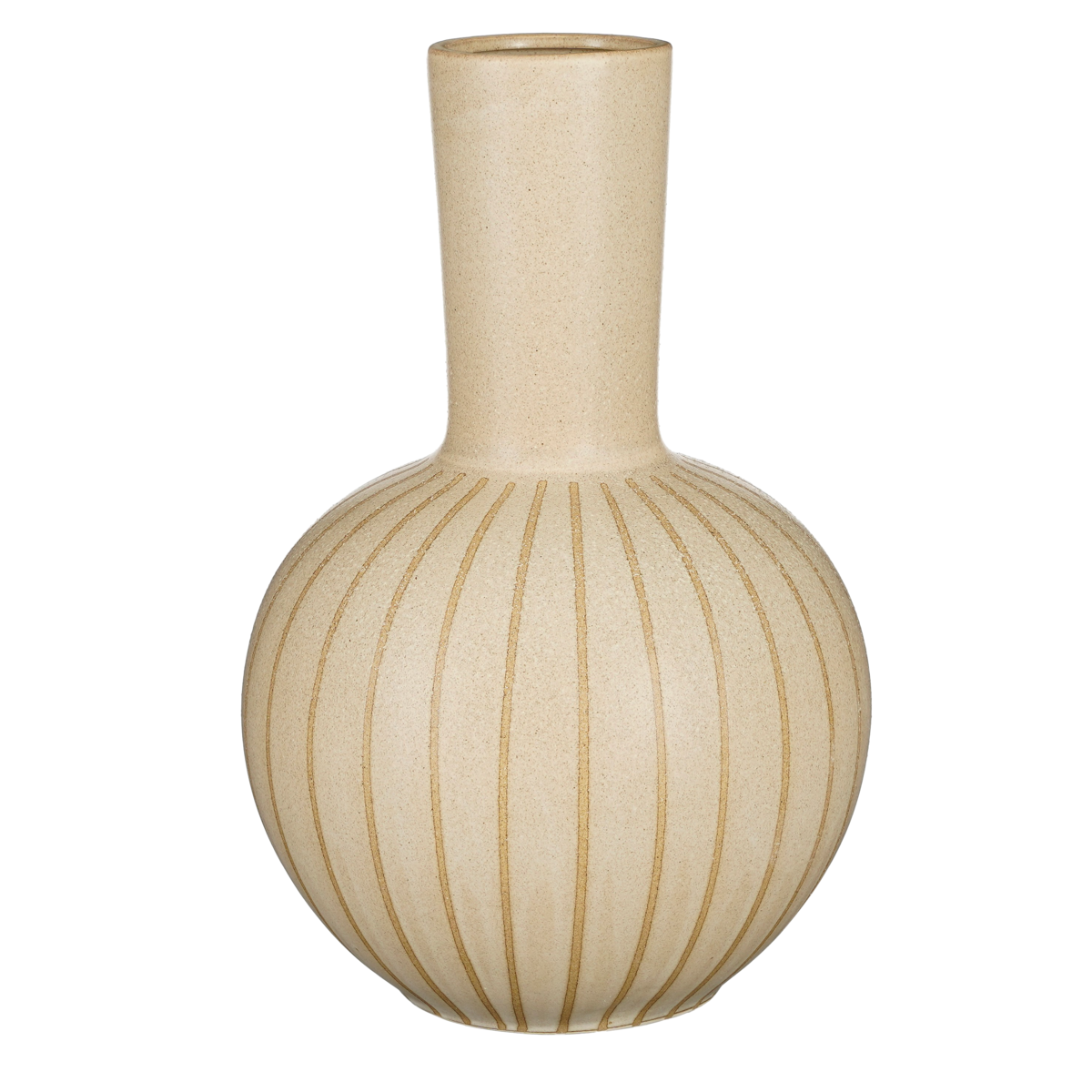 Glimmerdekorationen - Holm Vase - H52 x Ø34 cm - Keramik - Creme