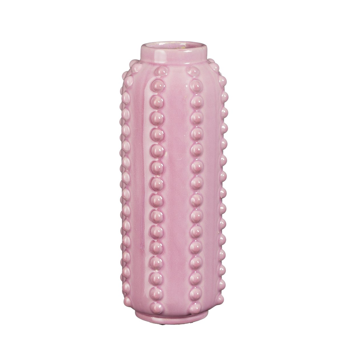 Glimmerdekorationen - Boaz Vase - H30 x Ø11 cm - Keramik - Rosa