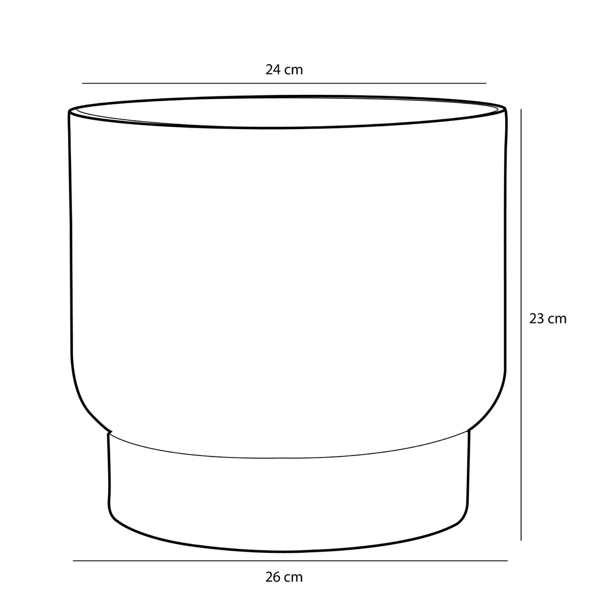 Glimmerdekorationen - Thiago Blumentopf - H23 x Ø26 cm - Terrakotta - Ocker