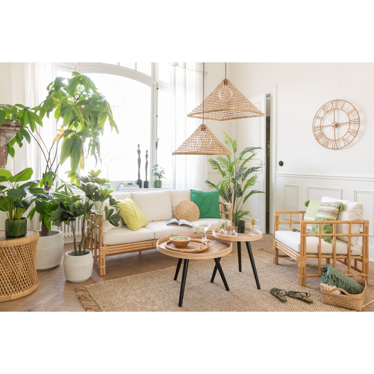 J-Line - Sofa 'Elise' (3-Personen, Weiß)