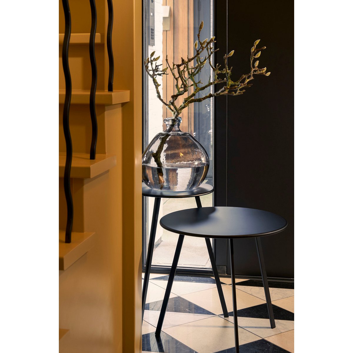 Mica Decorations - Pinto Vase - H33 x Ø33 cm - Recyceltes Glas - Anthrazit