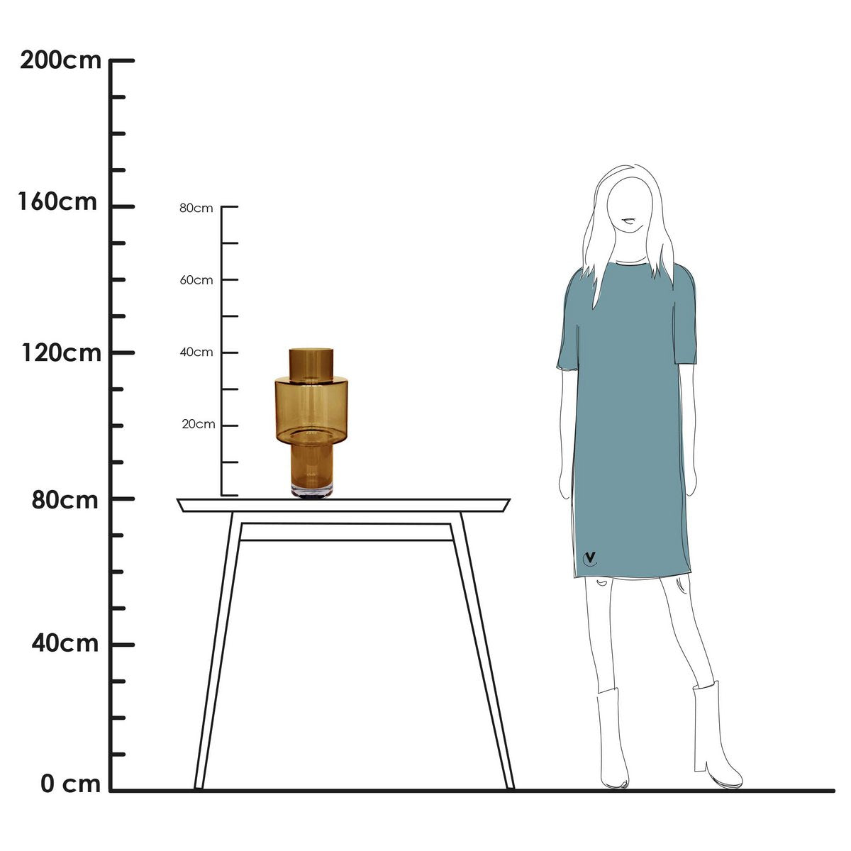 Vase the World - Vaas - Juba cognac