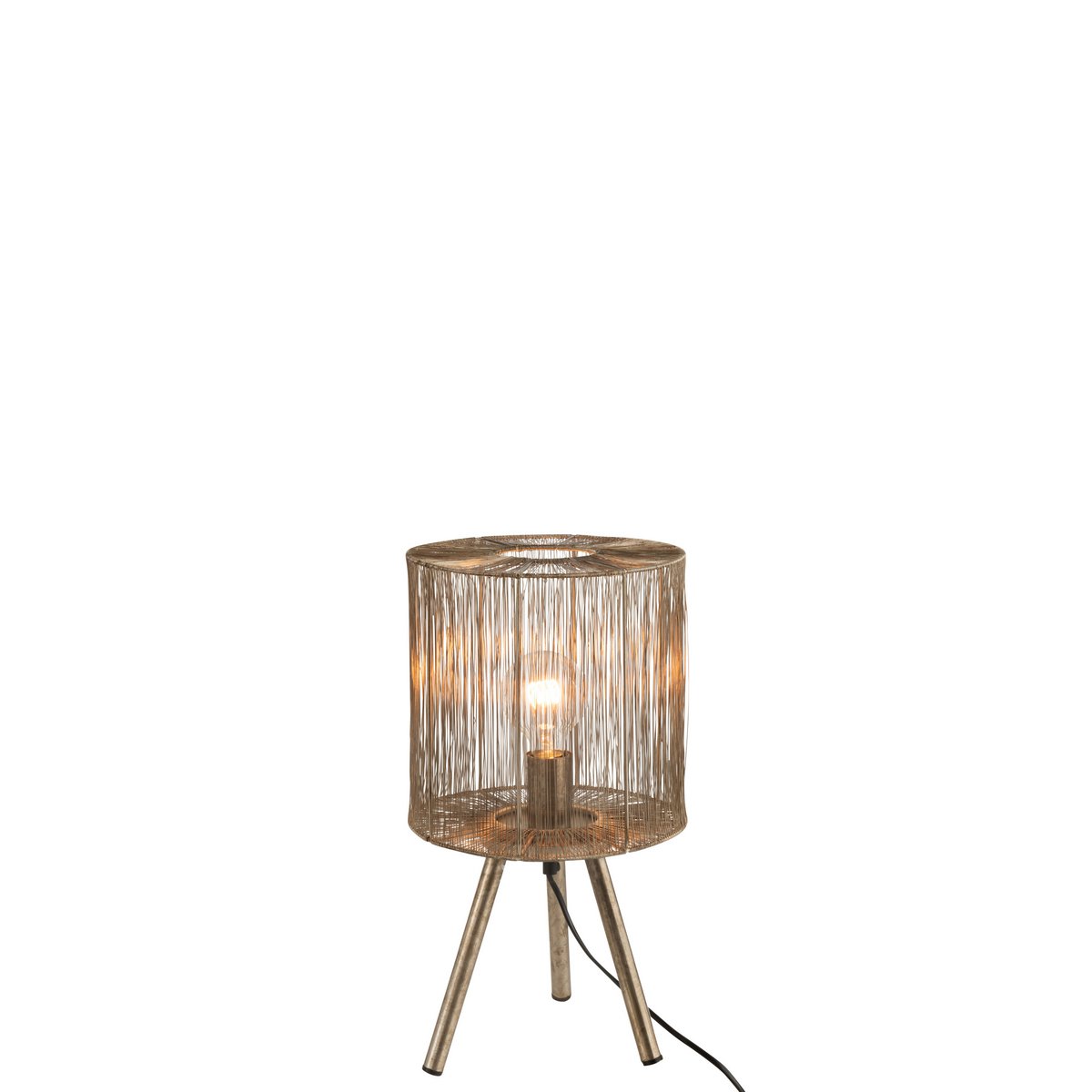 J-Line - Tischlampe - Metall Antik - Braun - Klein