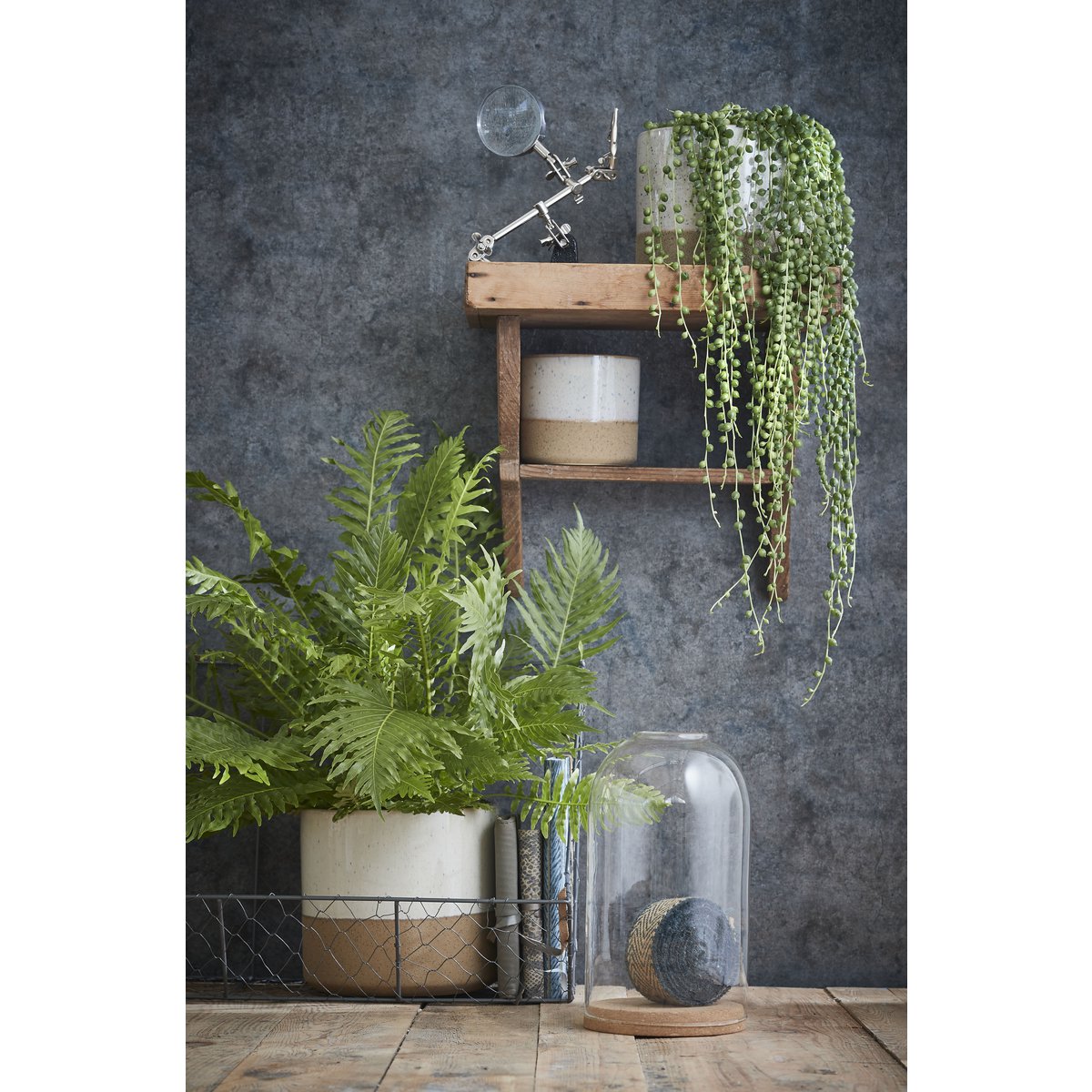 Mica Decorations - Lago Bloempot - H18 x Ø20,5 cm - Wit