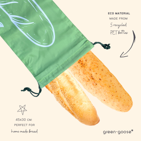 green-goose - Herbruikbare rPet Broodzakkenset