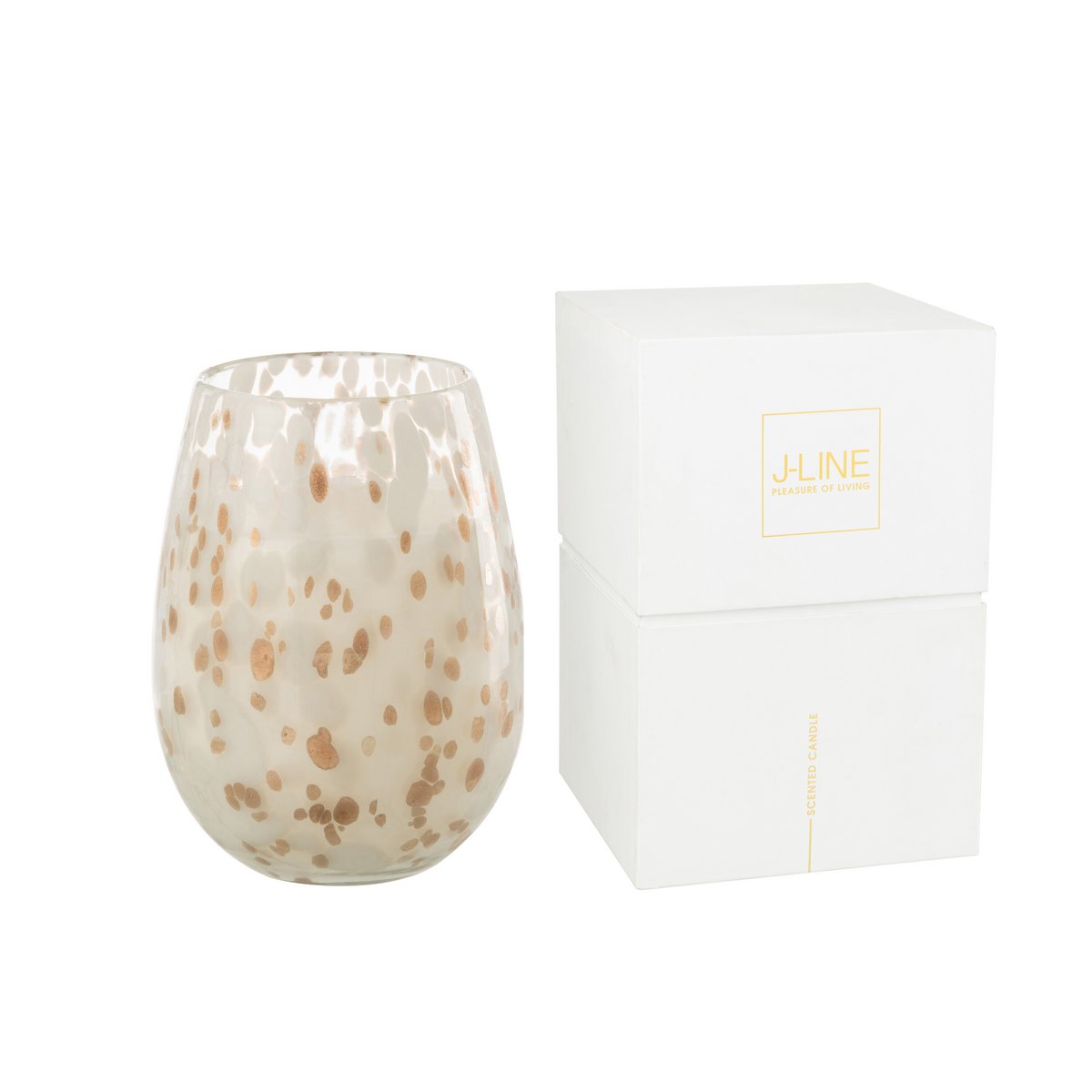 J-Line - Duftkerze Mia - Glas - Weiß/Mix - L