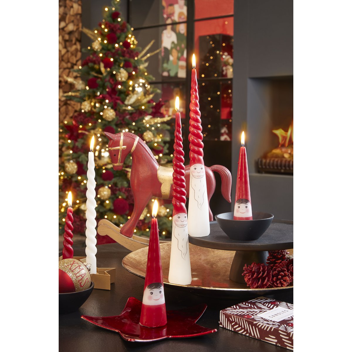 Mica Decorations - Tallo Taartplateau - H10 x Ø30 cm - 100% FSC Mangohout - Zwart