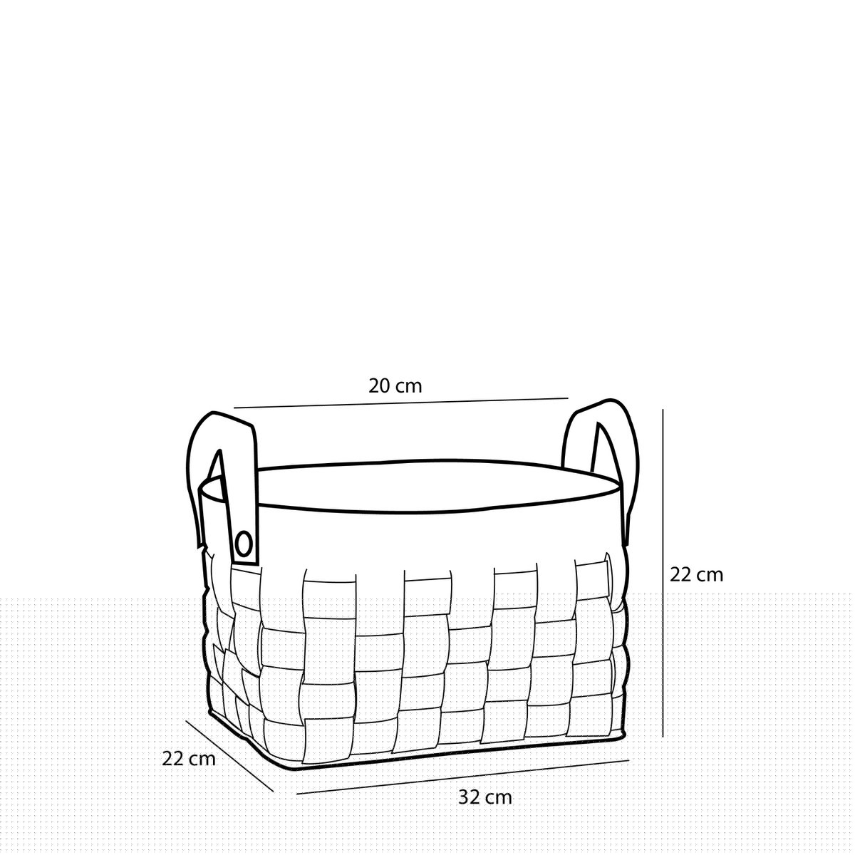 Mica Decorations - Opbergmand - Set van 3 - L40 x B30 x H30 cm - Kurk/Vilt - Bruin