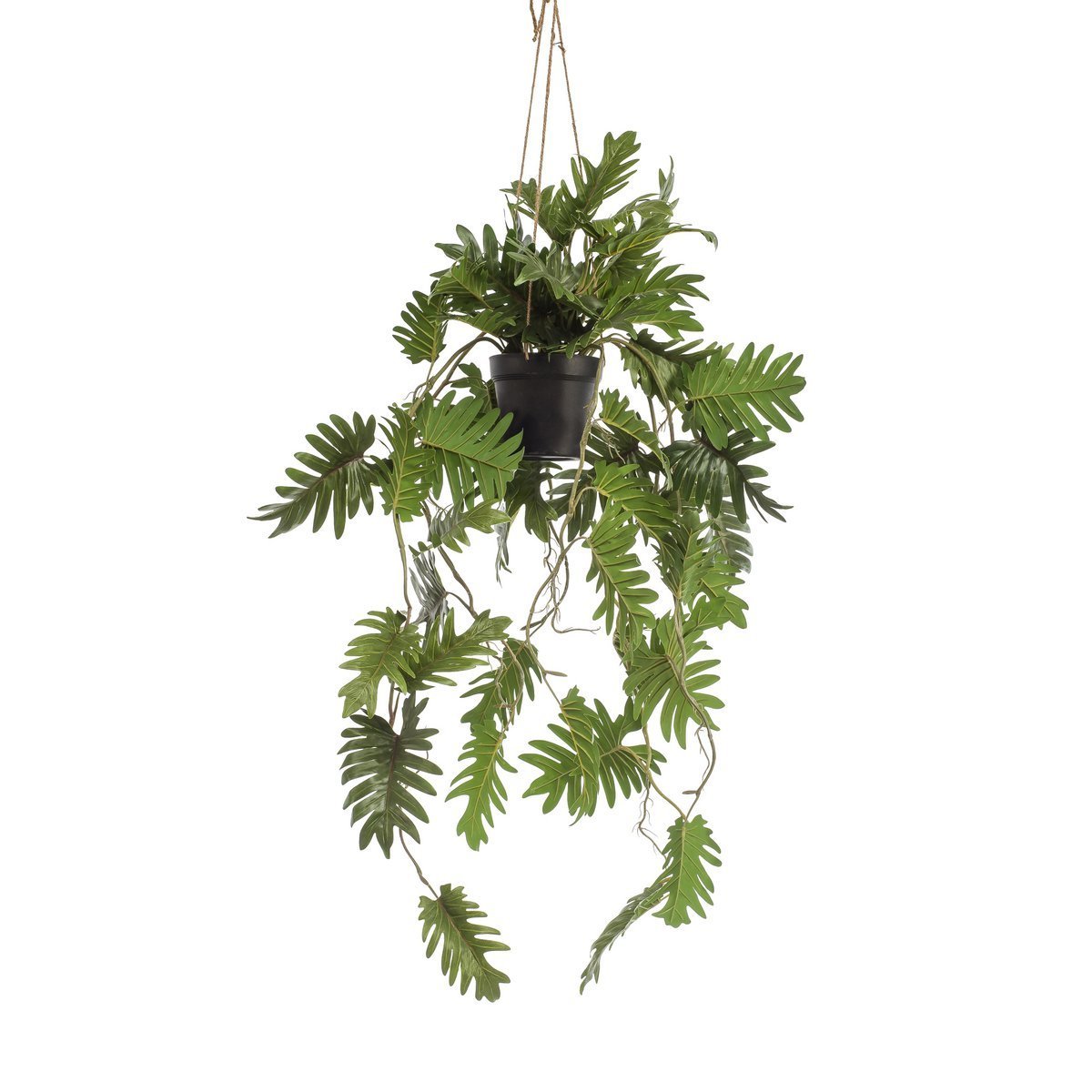 Green BoutiQ - Kunstplant - Philodendron - Klimmende boomliefhebber - 80 cm