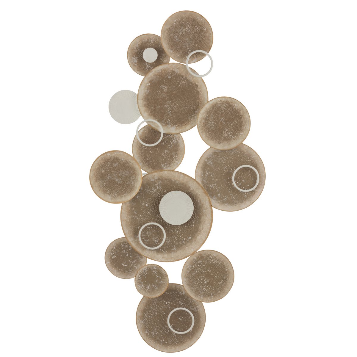 J-Line - Wanddekoration 'Kreise' (Weiß)