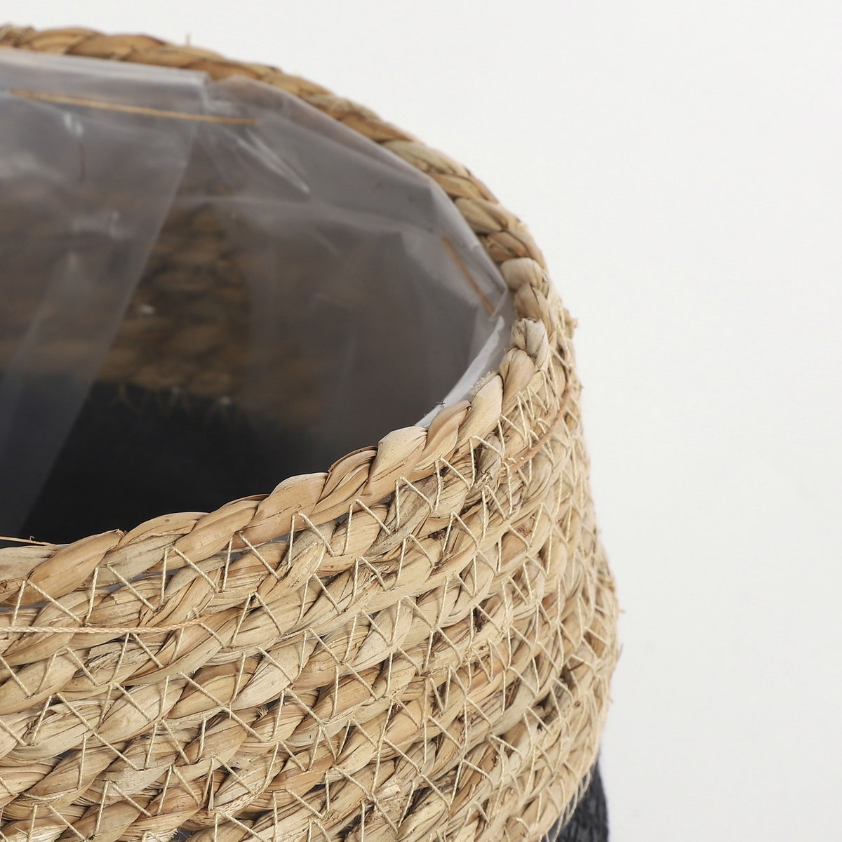 Glimmerdekorationen – Jorck-Pflanzkorb – 3er-Set – H24 x Ø26 cm – Schwarz