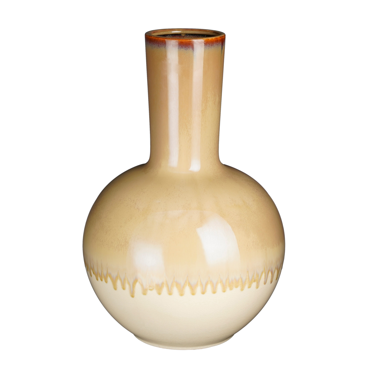 Glimmerdekorationen - Holm Vase - H52 x Ø34 cm - Keramik - Creme