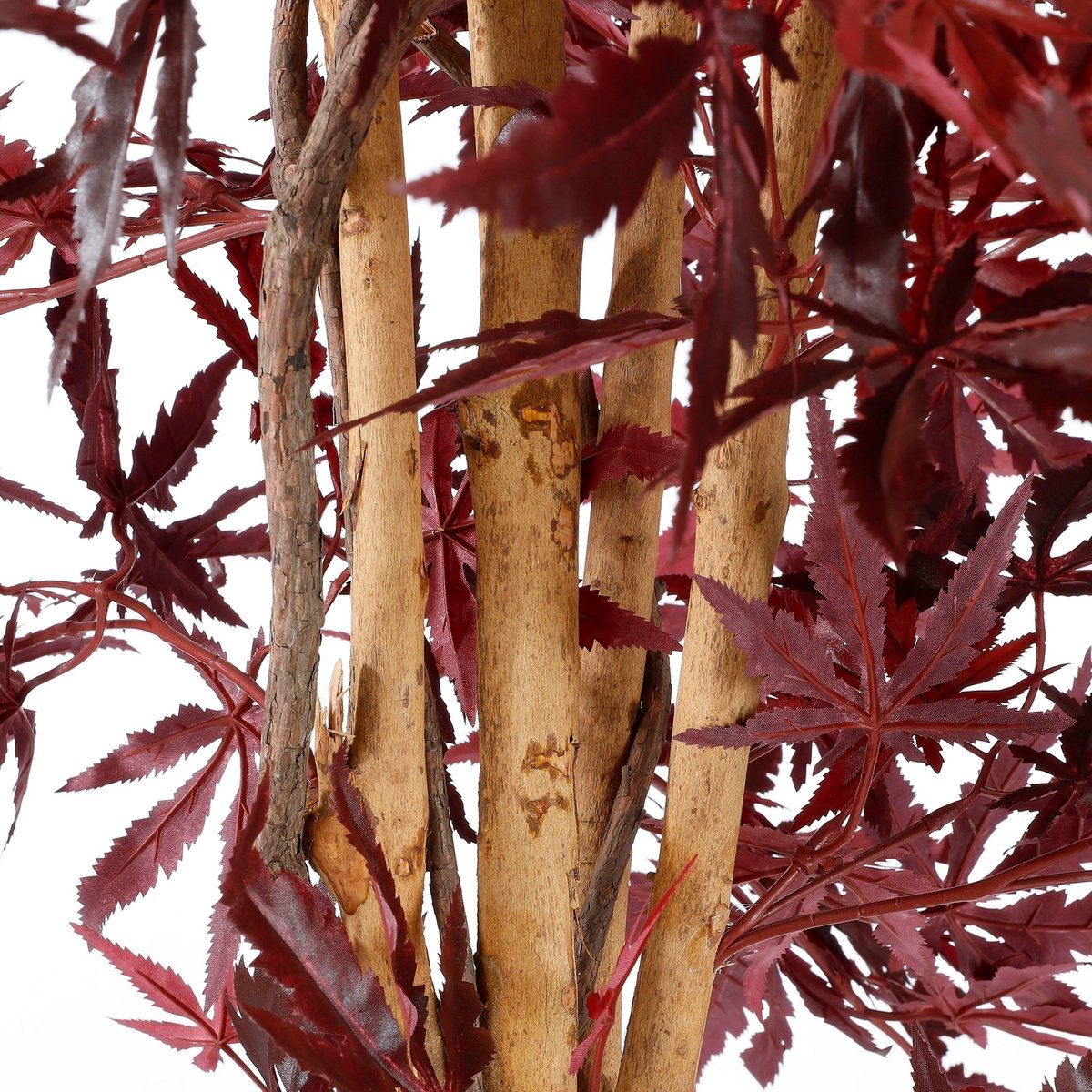 Glimmerdekorationen – Kunstpflanze Ahorn – H140 x Ø80 cm – rot