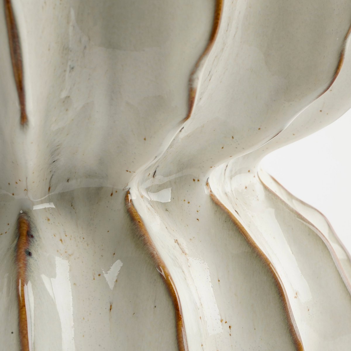 Glimmerdekorationen - Altea Vase - H35 x Ø33 cm - Keramik - gebrochenes Weiß