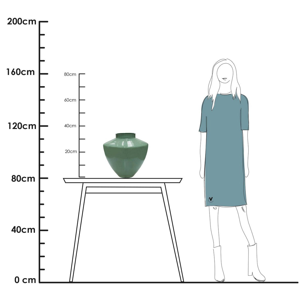 Vase the World - Vaas - Kagera pastel green