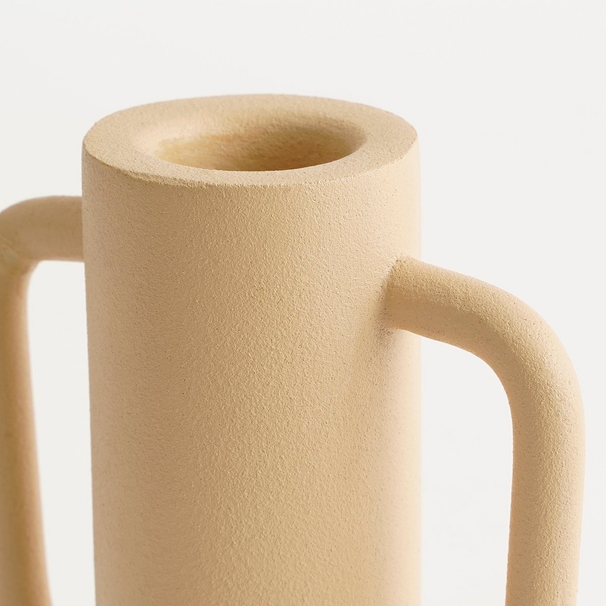 Glimmerdekorationen - Ula Kerzenständer - H12 x Ø8 cm - Metall - Beige