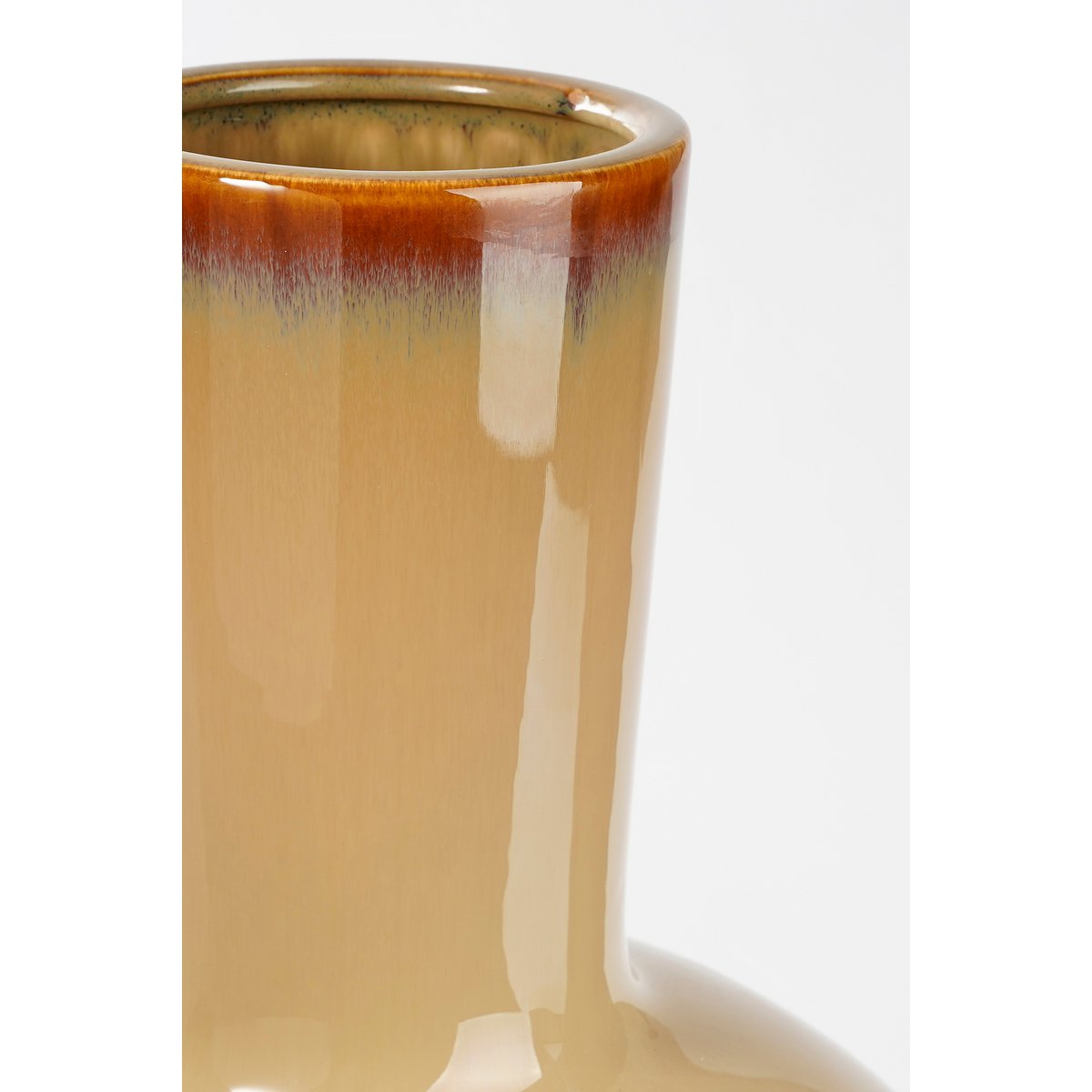 Glimmerdekorationen - Holm Vase - H52 x Ø34 cm - Keramik - Creme