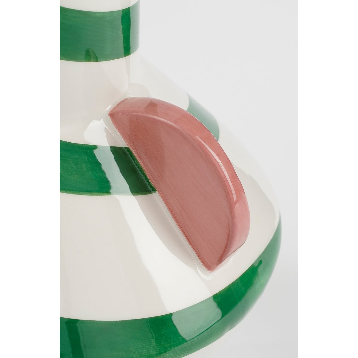 Glimmerdekorationen - Stratt Vase - H28 x Ø22 cm - Keramik - Grün