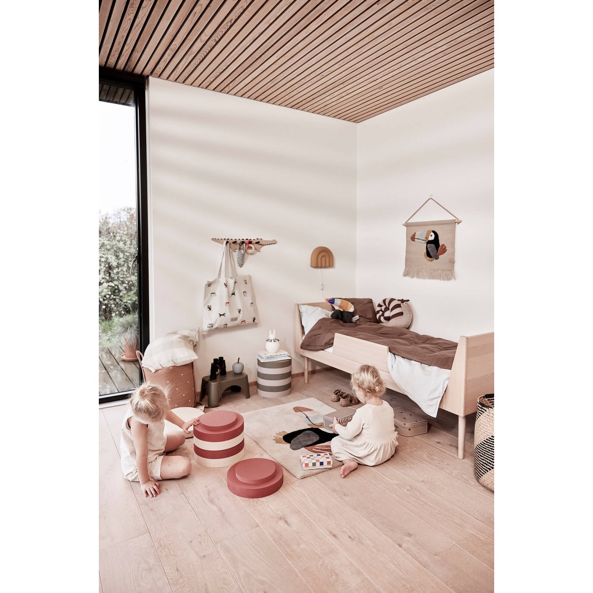 OYOY - Baumwollseilkorb mit Punkt - 2er-Set