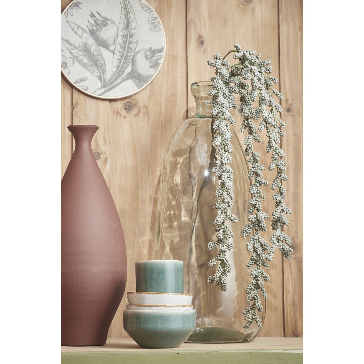 Glimmerdekorationen – Bio-Vase – H51 x Ø22 cm – Transparent