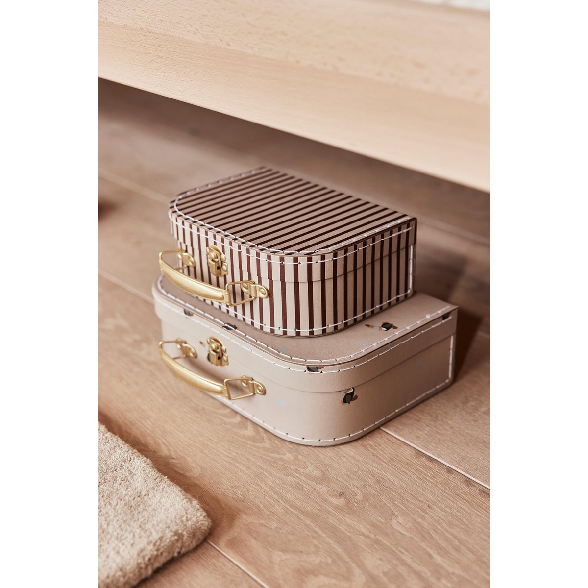 OYOY - Mini-Koffer Tukan & Streifen - 2er-Set